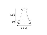 LED2 3270451D BELLA 60 P-Z, W DALI/PUSH DIM 50W 2CCT 3000K/4000K