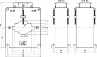 Měřící trafo CLA 3.1 2000/5A 10VA 0,5S FS10 120% násuvné, 80x10, 60x30, d51