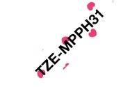 BROTHER TZe-MPPH31 páska s růžovými srdci / černá (12mm, 4m)