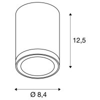 ENOLA ROUND S, Outdoor, stropní LED svítidlo, antracitové    SLV 1003426