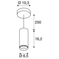 NUMINOS PD DALI S vnitřní LED závěsné svítidlo černá/černá 2700K 24° SLV 1004434