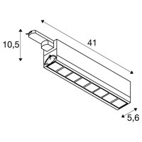 SIGHT MOVE, 3fázové systémové svítidlo bílá 3000 K SLV 1004687