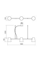 Závěsné svítidlo MINGO SU 3X42W E27 WHITE REDO 01-1554