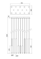 Závěsné svítidlo MADISON SU LED 56W 3000K SBK REDO 01-2056