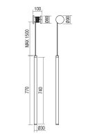 Nástěnné svítidlo SWING AP LED 16W CCT+3STEP BK/FR REDO 01-3304