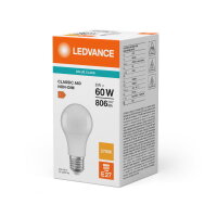 LEDVANCE LED CLASSIC A V 8.5W 827 Frosted E27