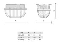 Přisazené stropní svítidlo OVAL 60 KOV šedý @ LENA LIGHTING SOK-60/S