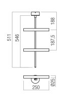 Stropní svítidlo PRAXI PL LED 14.6W 2700K MBK TRIAC REDO 01-4267