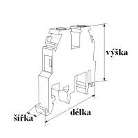 Řadová svorka RS 4 - šedá ELEKTRO BEČOV A431211