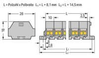 4vodičová svorkovnices upevňovacími přírubami šedá 0,08-2,5mm2 12pól.