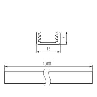 Lišty k LED páskům PROFILO B 19161 Kanlux 10 ks po 1m v balení bez difuzoru