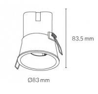 NOON NEGRO LED 7W 4000K ?83MM 38? IP65 1