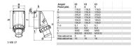 Přívodka nástěnná 63A 4p 400V IP67 6h BALS 24035