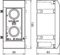 OBO WG-MK RW Krabice na omítku rozšiřující modul 60x130x64 čistě bílá