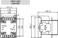 Motorový stykač ETI CEM150E.22-28V-50/60Hz, 3p, 3xNO+2x (1xNO+1xNC),225A/150A