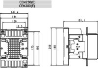 Motorový stykač ETI CEM300E.22-130V-50/60Hz, 3p, 3xNO+2x (1xNO+1xNC),410A/300A