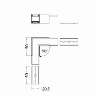 FKU75-S-90-BL Spojka rohová 90° pro profily FKU75, set, bílá FK TECHNICS 4739269