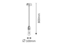 Fixy E27 60W IP20 černá RABALUX 1411