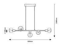 Sullivan E14 5x 40W IP20 černá RABALUX 3297