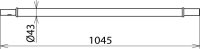 Prodloužení rukojeti s nástrčnou spojkou D 43 mm délka 1045 mm DEHN 766076