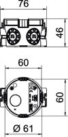 OBO UG 46 Přístrojová krabice pod omítku O60mm H46mm Polypropylén PP