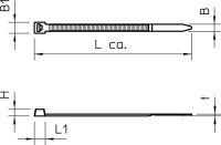 OBO 565 7.6x200 WS Stahovací pásek 7,6x200mm bílá Polyamid PA