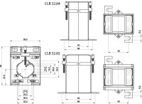 Měřící trafo 1478 CLB 32.64 300/5A 10VA 0,5 FS5 násuvné 32x10 30x15 25x20 d30