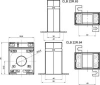 Měřící trafo 1528 CLB 22R.63 75/5A 1,5VA 1 FS5 120% násuvné, d22,5