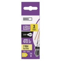 LED žárovka Filament svíčka E14 3,4W (40W) 470 lm teplá bílá EMOS ZF3220