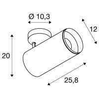 NUMINOS XL PHASE, přisazené stropní svítidlo bílé/černé 36 W 36° SLV 1006099