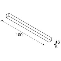 Q-LINE CL LED vnitřní stropní nástavbové svítidlo 1m BAP bílá 3000K SLV 1000685