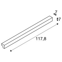 L-LINE 120 LED nástěnné a stropní svítidlo IP44 3000K 3000 lm bílé SLV 1001303