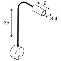 DIO FLEX PLATE LED LED vnitřní nástěnné nástavbové svítidlo černá 2700K