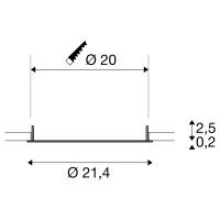 DOWNLIGHT V 200, plochý kryt černá SLV 1007485