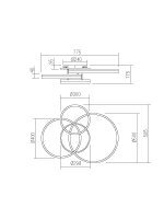 Stropní svítidlo CONNECT PL LED 90 W 3000K GD REDO 01-2633