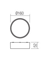 Nástěnné svítidlo URANIA AP WITH RING LED SMD 10W IP65 CO 3000K REDO 90496