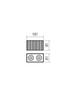 Stropní svítidlo DELPHI PL 2X7W GU10 H91 SWH REDO 01-3410