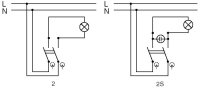 Přístroj spínače dvojpólového, řazení 2, 2S 3558-A02340 ABB