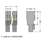 Pružinová svorka CAGE CLAMP 4mm2 šedá/zž 12pól. WAGO 769-112/000-037