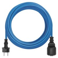 Počasí odolný prodlužovací kabel 20 m 1 zásuvka modrý silikon 230 V 1,5mm2