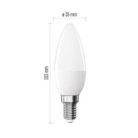 LED žárovka Classic svíčka E14 6,5W (60W) 806 lm studená bílá EMOS ZQ3E44