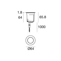 Zemní svítidlo SUELO-R 10 1L 4,5W C/CONV S/HC INOX LINEA LIGHT 76210M88