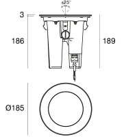 Zemní svítidlo SUELO-RJ 214 1L 15WAC+AL INOX LINEA LIGHT 77133M10