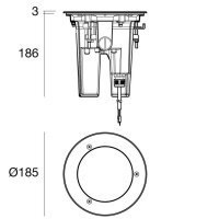 Zemní svítidlo SUELO-RX 9 1L 18WAC+AL INOX LINEA LIGHT 76119W50