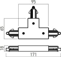 MINITRACK 1c T CONNECTION & RIGHT-HAND P