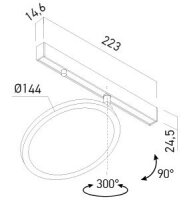 XTRIM S DECO. PANEL LIGHT FITTING 14W 48