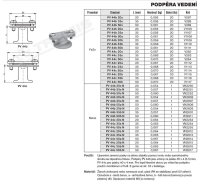 Podpěra vedení PV 44c 35 N (nerez+plast) s plastovým podstavcem TREMIS VN2254