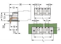 Konektor s pájecími piny THT pájecí kontakt 1,2x1,2 mm úhlové světle šedá 7pól.