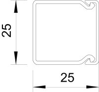 OBO WDK25025RW Nástěnný a stropní kanál WDK 25x25x2000 čistě bílá