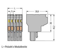 Pružinová svorka CAGE CLAMP 4mm2 šedá 14pól. WAGO 769-134